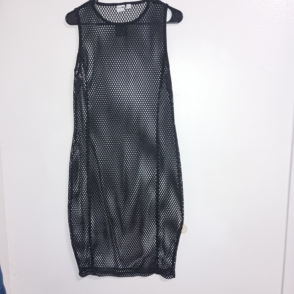 Elegant Black Mesh Dress